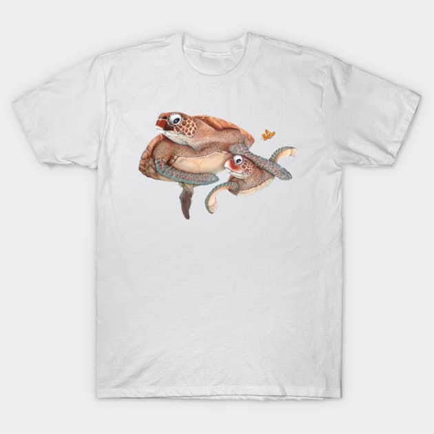 Sea Turtle Love T-Shirt by Annie18c